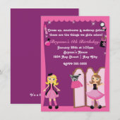 Cartes d'invitation à une soirée de relooking pour (Devant / Derrière)