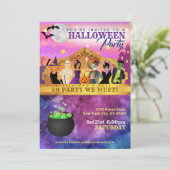 Cartes d'invitation à une soirée d'Halloween (Debout devant)