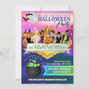 Cartes d'invitation à une soirée d'Halloween