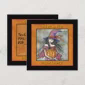 Cartes d'invitation à une soirée d'Halloween (Devant / Derrière)
