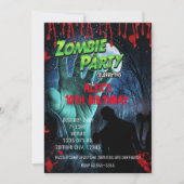 Cartes d'invitation à une soirée ZOMBIE Halloween (Devant)
