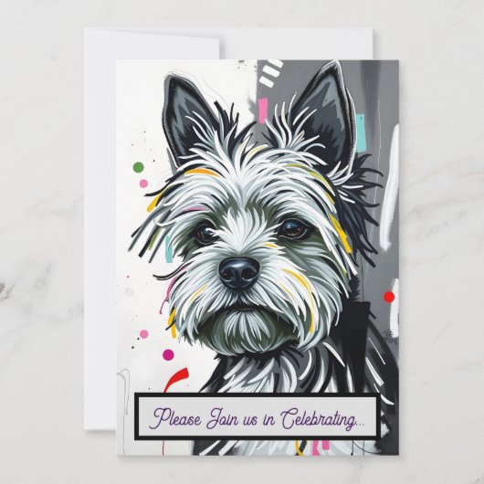 Cartes d'invitation Adorable Chiots pour toutes oc (Devant)