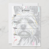 Cartes d'invitation Adorable Chiots pour toutes oc (Dos)
