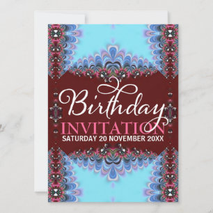 Cartes d'invitation adultes pour anniversaire en b