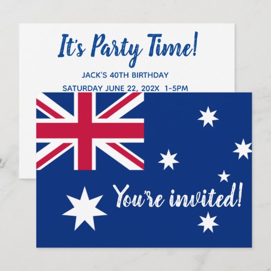 Cartes d'invitation amusantes pour une fête avec l (Devant / Derrière)