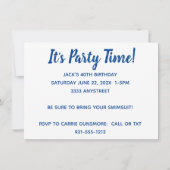 Cartes d'invitation amusantes pour une fête avec l (Dos)