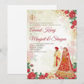 Cartes d'invitation Anand Karaj et mariage Sikh (Devant / Derrière)