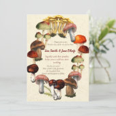 Cartes d'invitation Anneau de Fées Champignons (Debout devant)