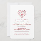 Cartes d'invitation anniversaire 2 ans coeur de gr (Dos)