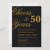 Cartes d'invitation anniversaire de mariage Cheers (Devant)