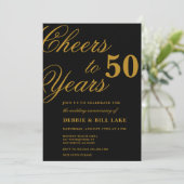 Cartes d'invitation anniversaire de mariage Cheers (Debout devant)