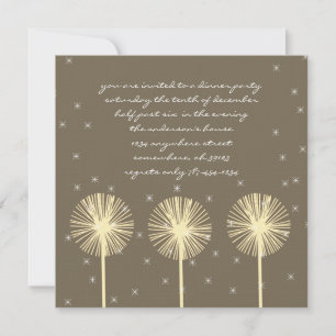 Cartes d'invitation Aqua Green Dandelion  pour dîn