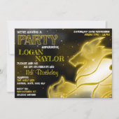 Cartes d'invitation Astral Glow Storm Wolf (Devant)