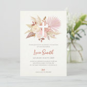 Cartes d'invitation au baptême de fille (Debout devant)