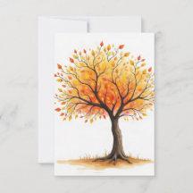 Cartes d'invitation au bel arbre d'automne