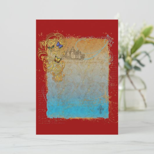 Cartes d'invitation au Château de Conte de Fées (Debout devant)