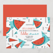 Cartes d'invitation au melon d'été (Devant / Derrière)