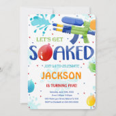 Cartes d'invitation au pistolet à eau (Devant)