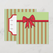 Cartes d'invitation au ruban de Noël (Devant / Derrière)
