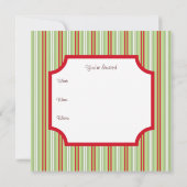 Cartes d'invitation au ruban de Noël (Dos)