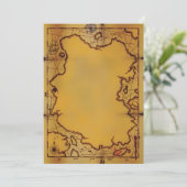 Cartes d'invitation au trésor de pirate (Debout devant)