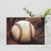 Cartes d'invitation avec artwork de baseball (Debout devant)