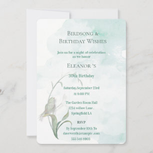 Cartes d'invitation avec chants d'oiseaux et meill
