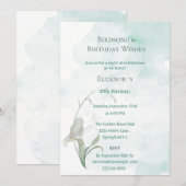 Cartes d'invitation avec chants d'oiseaux et meill (Devant / Derrière)
