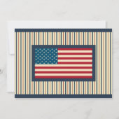 Cartes d'invitation avec drapeau américain patriot (Devant)