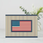 Cartes d'invitation avec drapeau américain patriot (Debout devant)