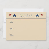 Cartes d'invitation avec drapeau américain patriot (Dos)