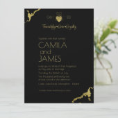 Cartes d'invitation avec monogramme Claddagh (Debout devant)