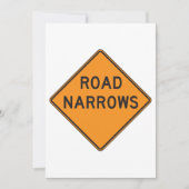 Cartes d'invitation avec panneau de signalisation (Devant)