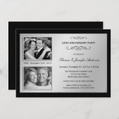 Cartes d'invitation avec photos du passé et du pré (Devant / Derrière)