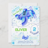 Cartes d'invitation Avion (Devant)