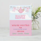 CARTES D'INVITATION BABY SHOWER (Debout devant)