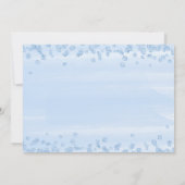 Cartes d'invitation Baby Shower Bleu clair et Or (Dos)