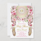 Cartes d'invitation Baby Shower Boho Dreamcatcher (Devant)