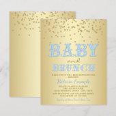 Cartes d'invitation Baby Shower Brunch pour garçon (Devant / Derrière)