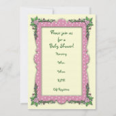 Cartes d'invitation Baby Shower Mère et Bébé Fée (Dos)