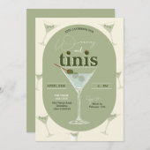 Cartes d'invitation Bachelorette Weenies et Tinis (Devant / Derrière)