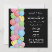 Cartes d'invitation Ballons pour Soirée d'annivers (Dos)