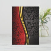 Cartes d'invitation baroques or rouge et noir élég (Debout devant)