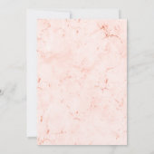 Cartes d'invitation Bat Mitzvah Rose Gold Arbre de (Dos)