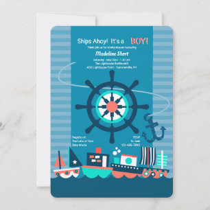 Cartes d'invitation Bateaux Jouets