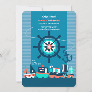 Cartes d'invitation Bateaux Jouets