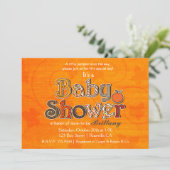 Cartes d'invitation Bébé Citrouille pour Shower d' (Debout devant)
