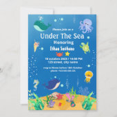 Cartes d'invitation bébé sous la mer (Devant)