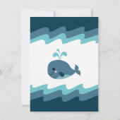 Cartes d'invitation bébé thème baleine bleue (Dos)