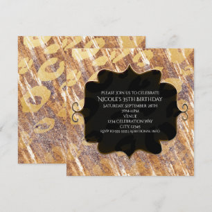 Cartes d'invitation Beige Sable Pailleté Glamour L